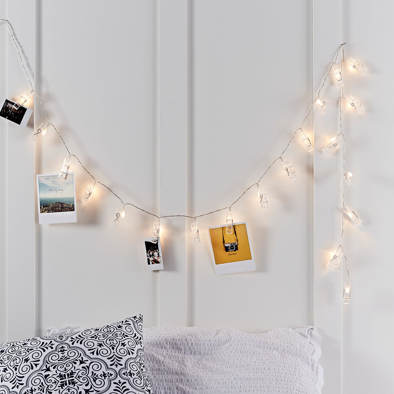 Guirlande Lumineuse LED à Piles avec 20 Pinces à Linge