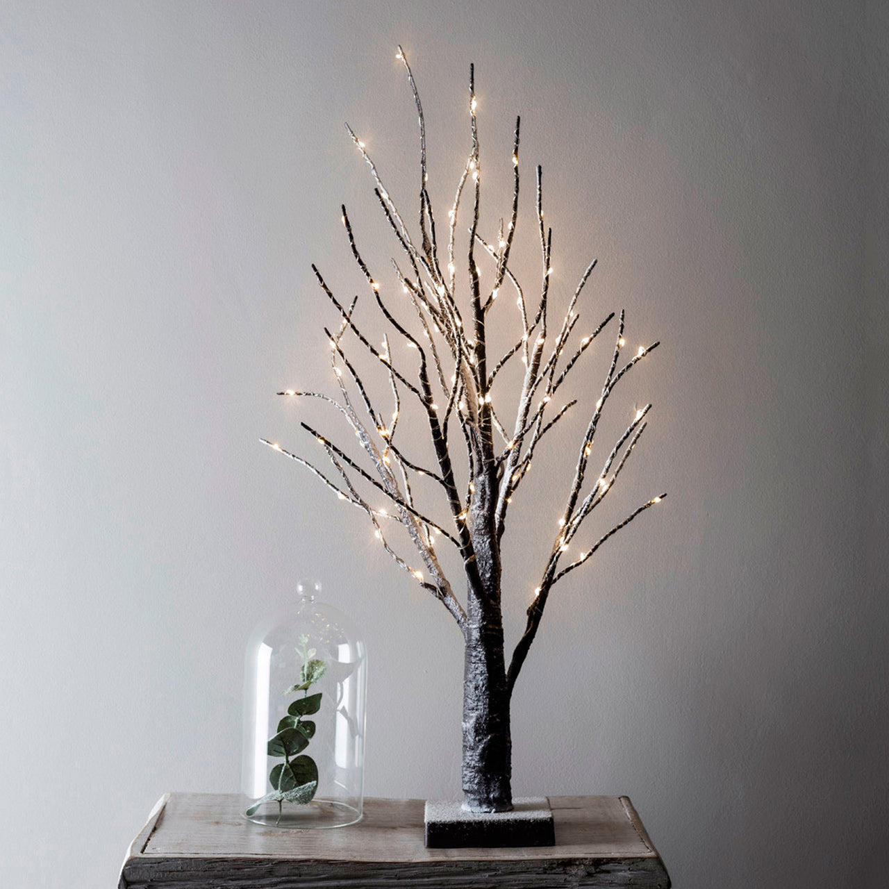 Arbre Lumineux Saupoudré de Neige avec 108 Micro LED Blanc Chaud