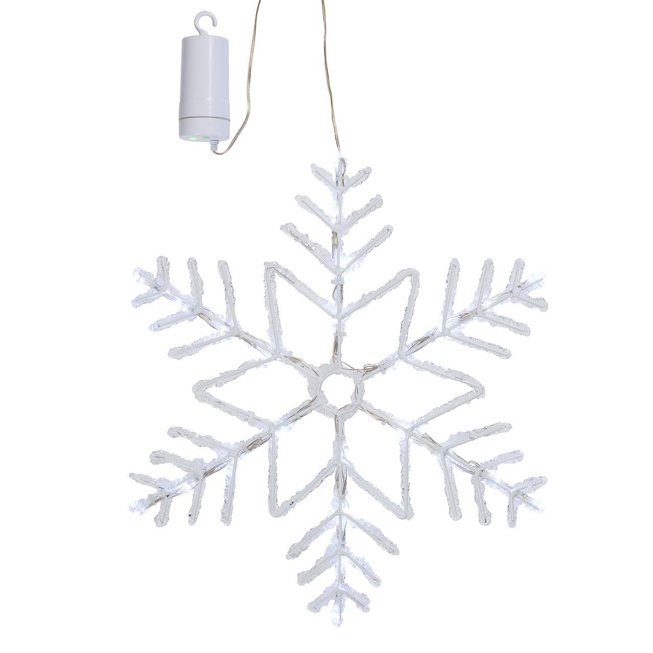 Flocon de Neige Lumineux de 40 cm, Décoration de Noël Extérieure