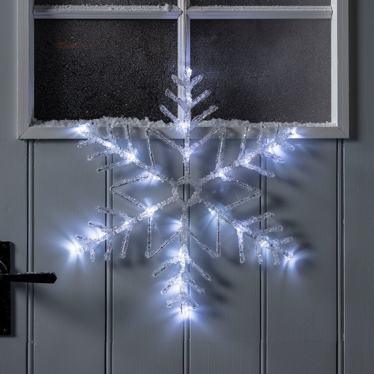 Guirlande Solaire Flocons Neige Noël - guirlande solaire Noel décoration