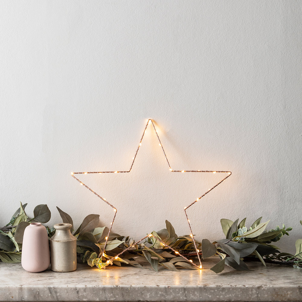 Petite Étoile Lumineuse Osby Or Rose