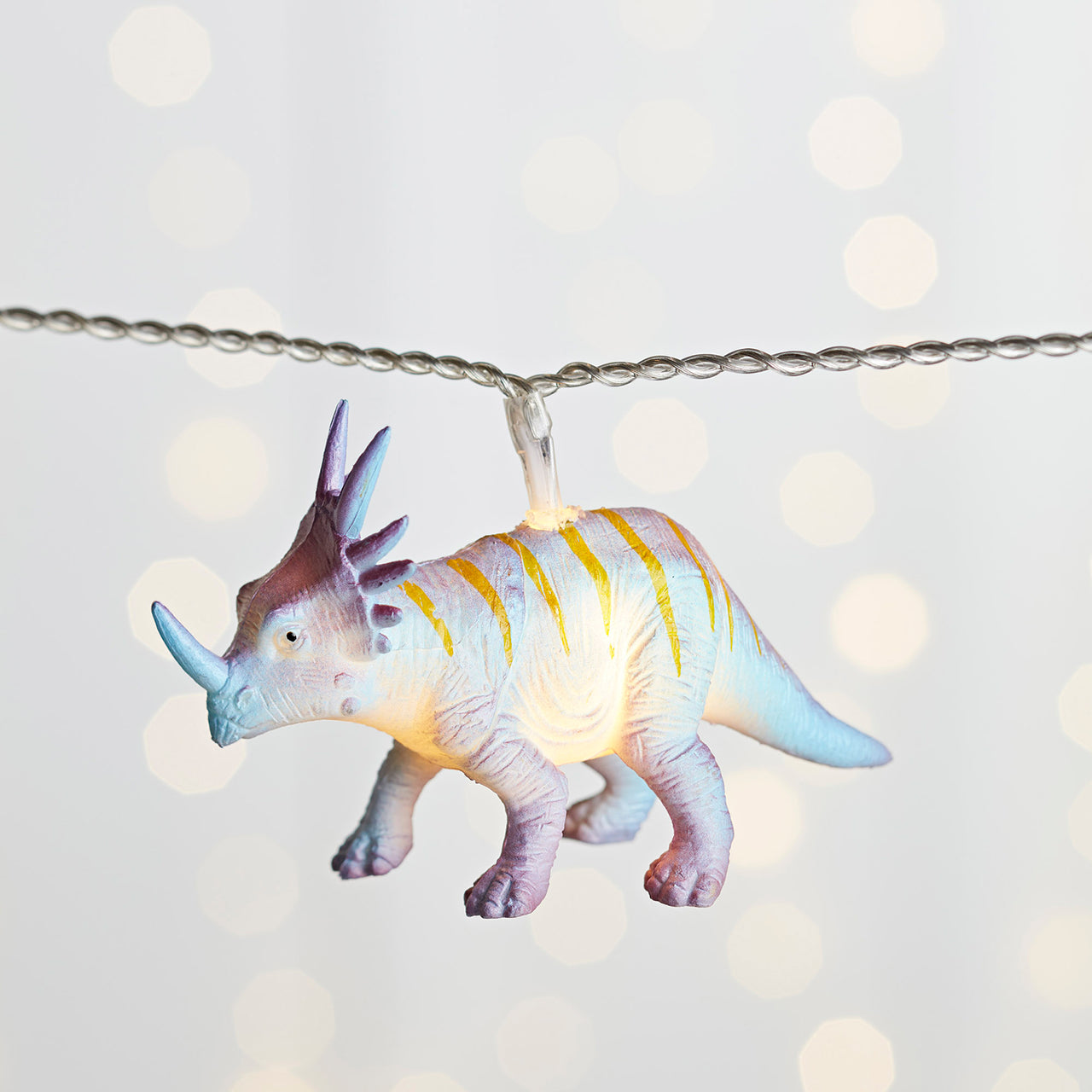 Guirlande Lumineuse Dinosaure avec 12 LED Blanc Chaud