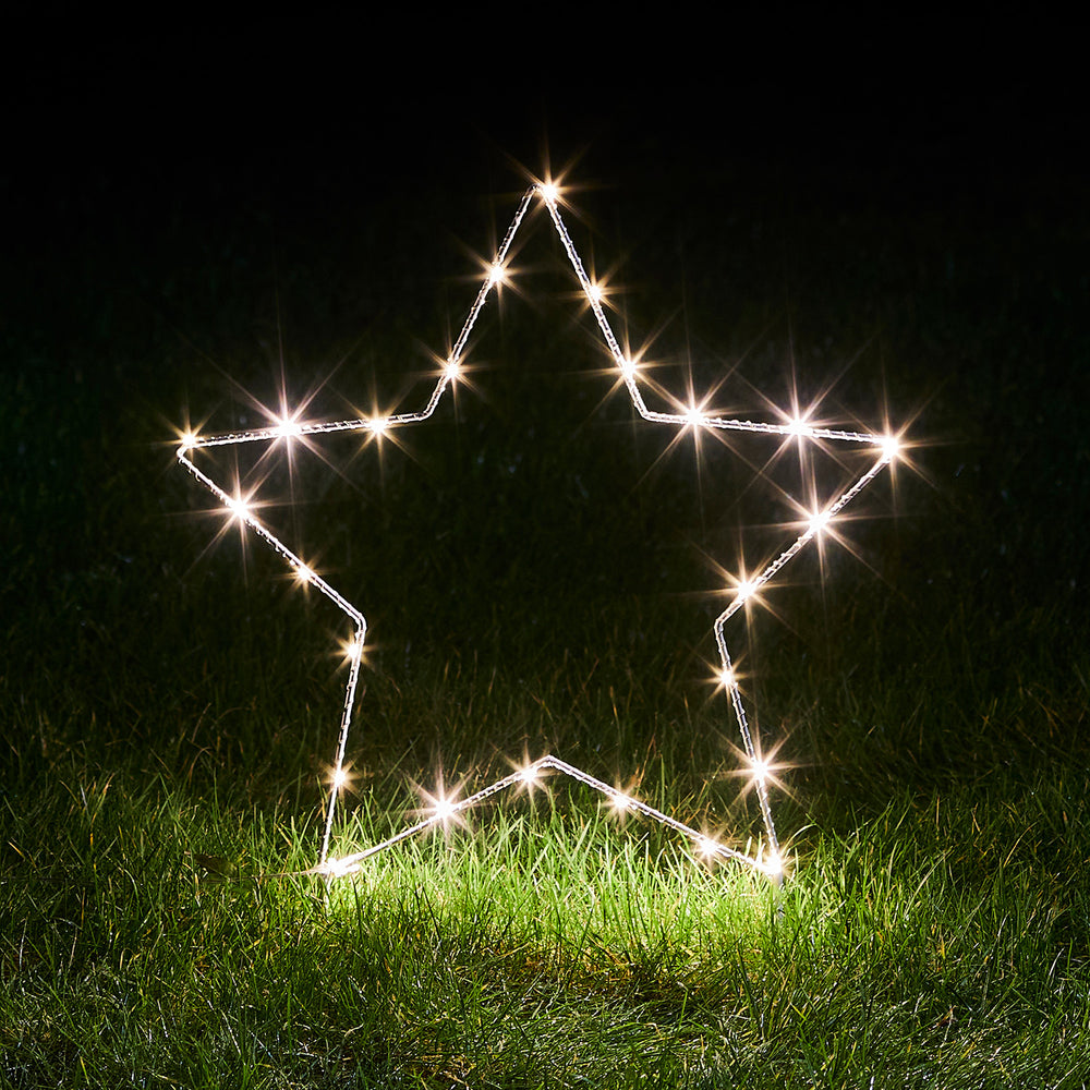 Décoration extérieure lumineuse forme étoile L60xH73cm 