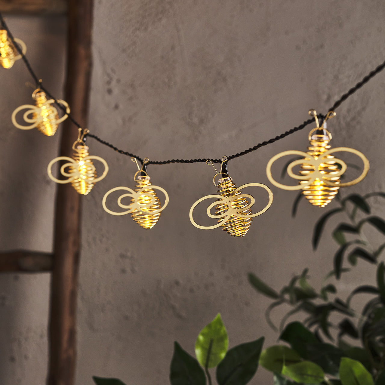 Guirlande Lumineuse 10 Abeilles Dorées
