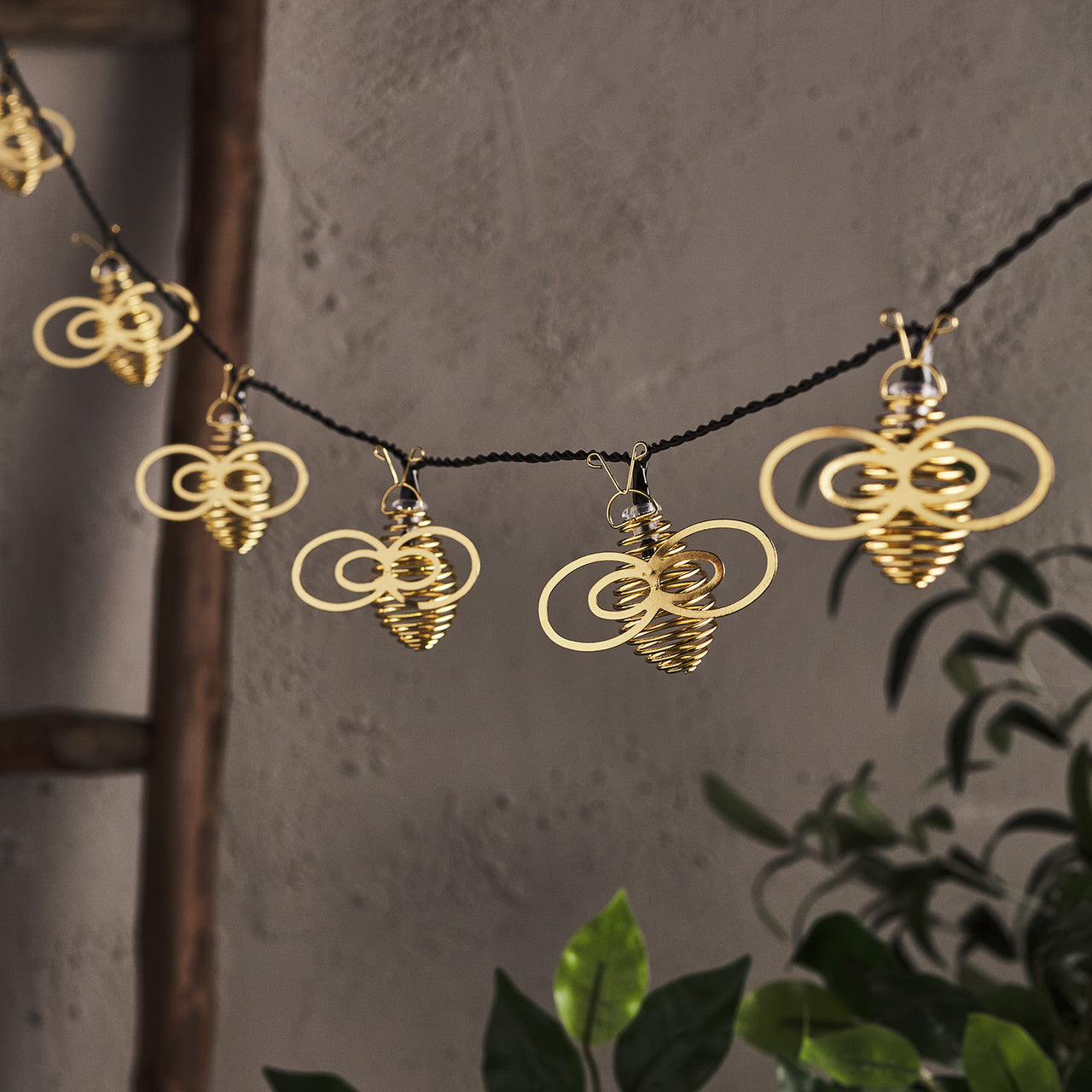 Guirlande Lumineuse 10 Abeilles Dorées