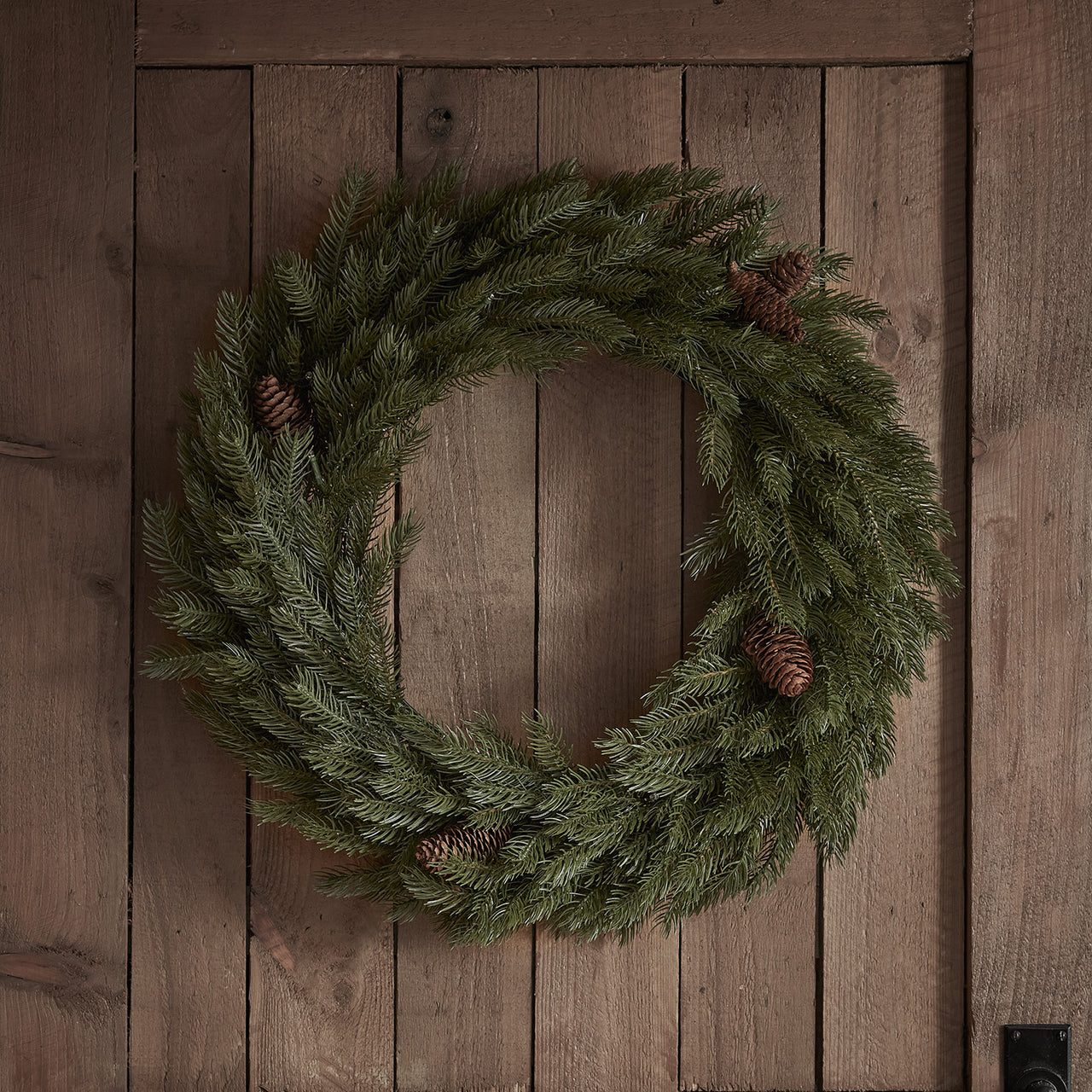 Couronne de Noël Extérieure Pré-illuminée de 60 cm