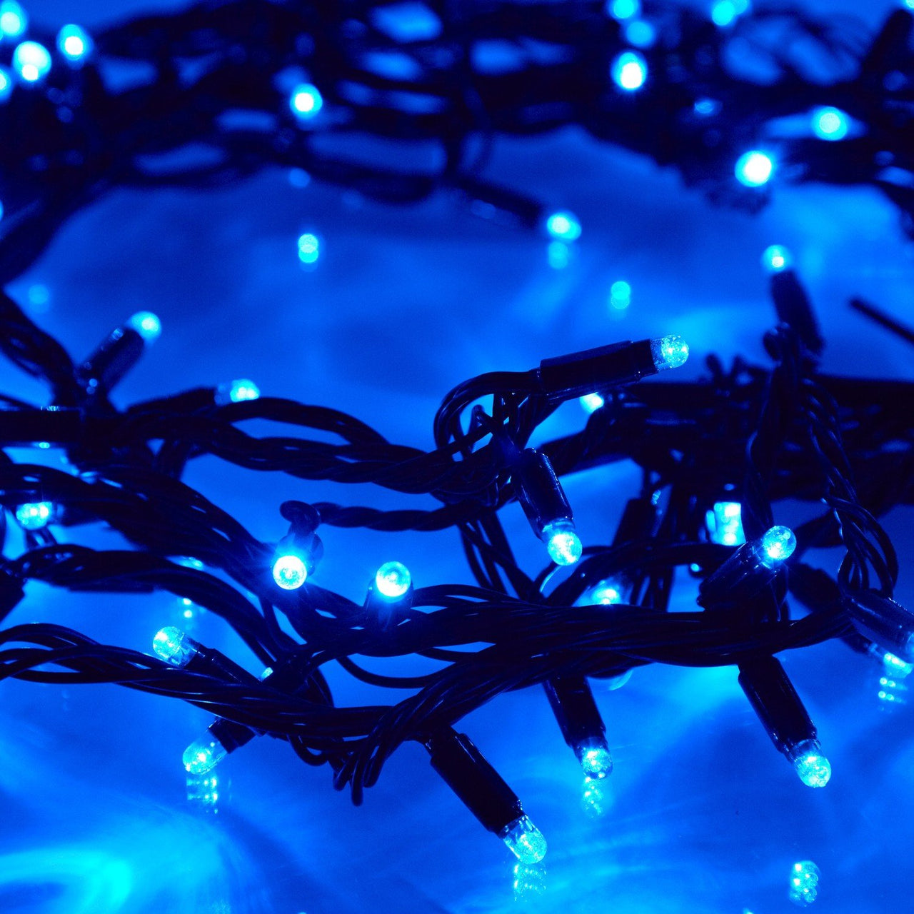 Guirlande Lumineuse 30m 300 LED Bleue Câble Vert Raccordable Série Cœur