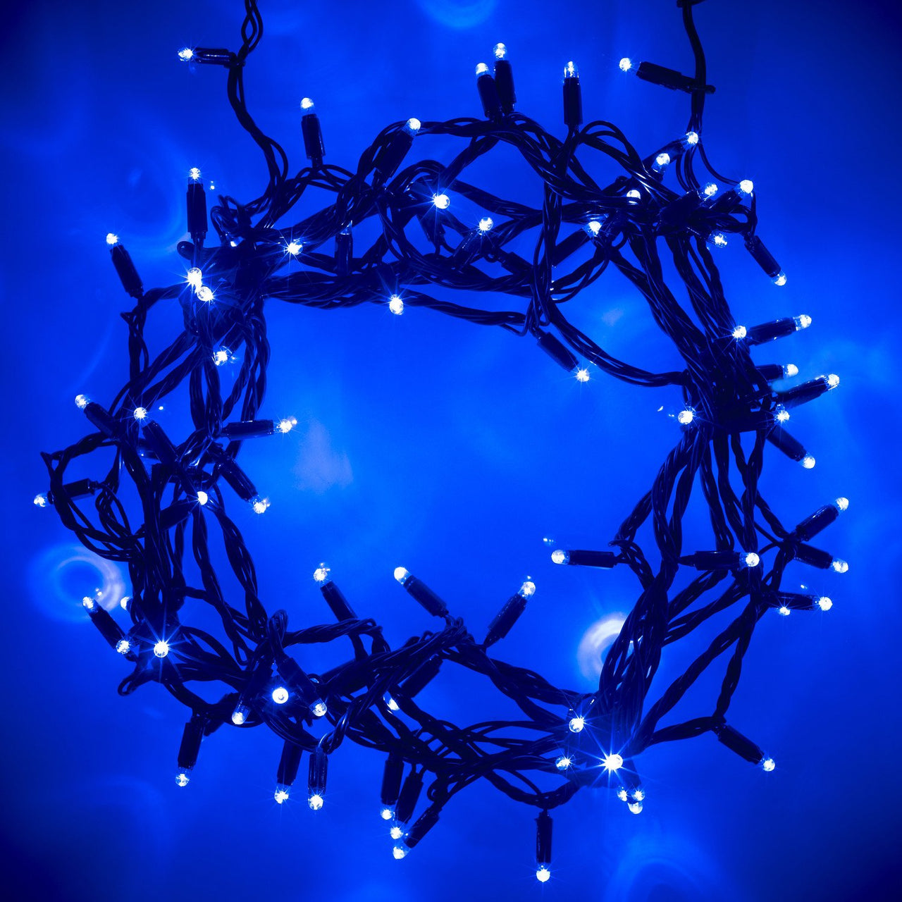 Guirlande Lumineuse 40m 400 LED Bleue Câble Vert Raccordable Série Cœur