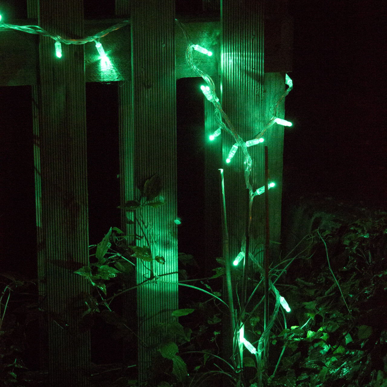 Guirlande Lumineuse Raccordable 100 LED Vertes Câble Transparent 10m