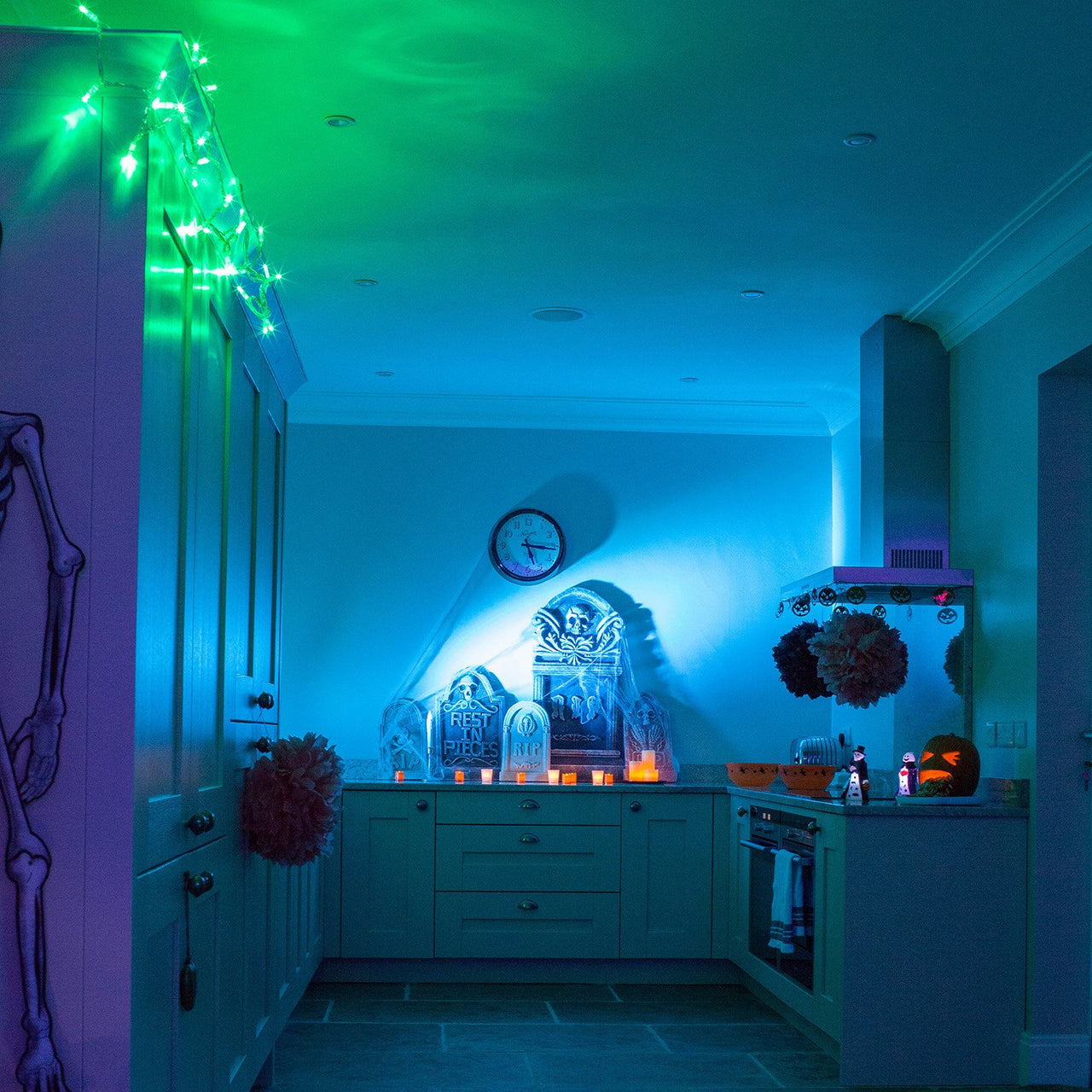 Guirlande Lumineuse 20m 200 LED Verte Câble Vert Raccordable Série Cœur