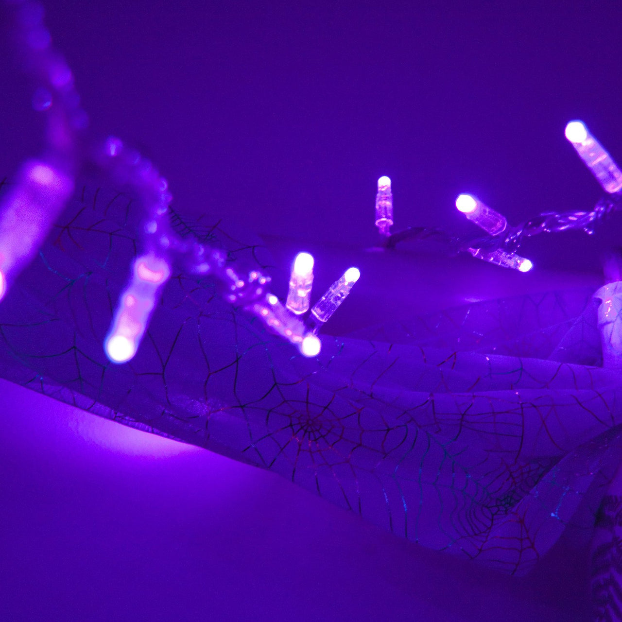 Guirlande Lumineuse 30m 300 LED Violette Câble Transparent Raccordable Série Cœur