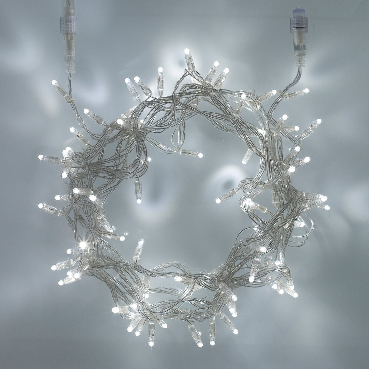 Guirlande Lumineuse 70m 700 LED Blanche Câble Transparent Raccordable Série Cœur
