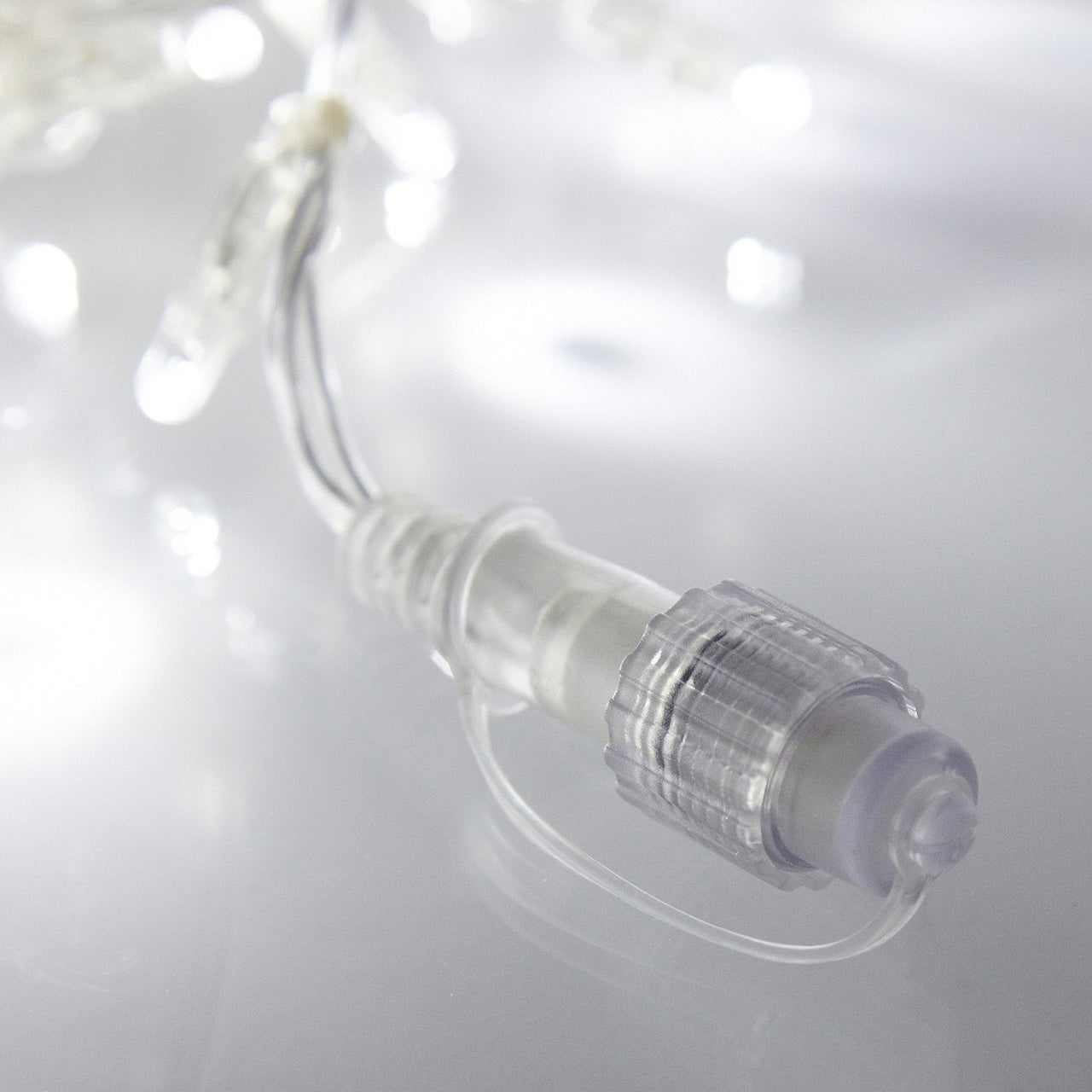 Guirlande Lumineuse 60m 600 LED Blanche Câble Transparent Raccordable Série Cœur