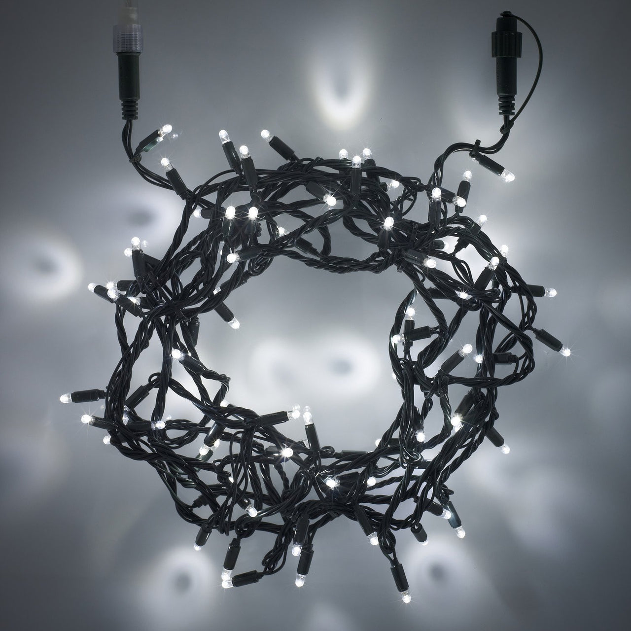 Guirlande Lumineuse 30m 300 LED Blanche Câble Vert Raccordable Série Cœur