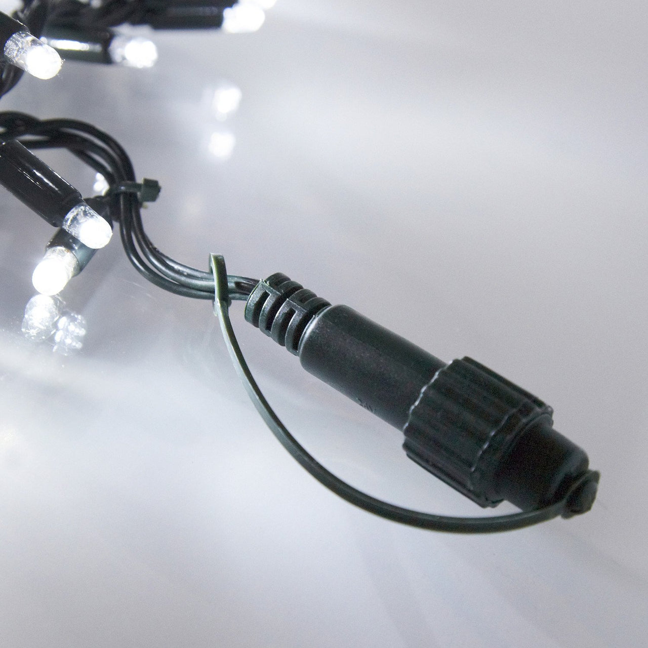 Guirlande Lumineuse 30m 300 LED Blanche Câble Vert Raccordable Série Cœur