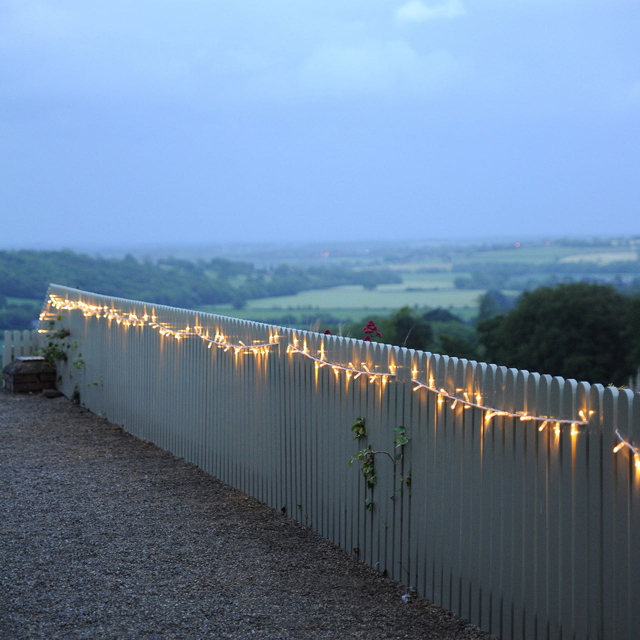 Guirlande Lumineuse Raccordable 100 LED Blanc Chaud Câble Transparent 10m
