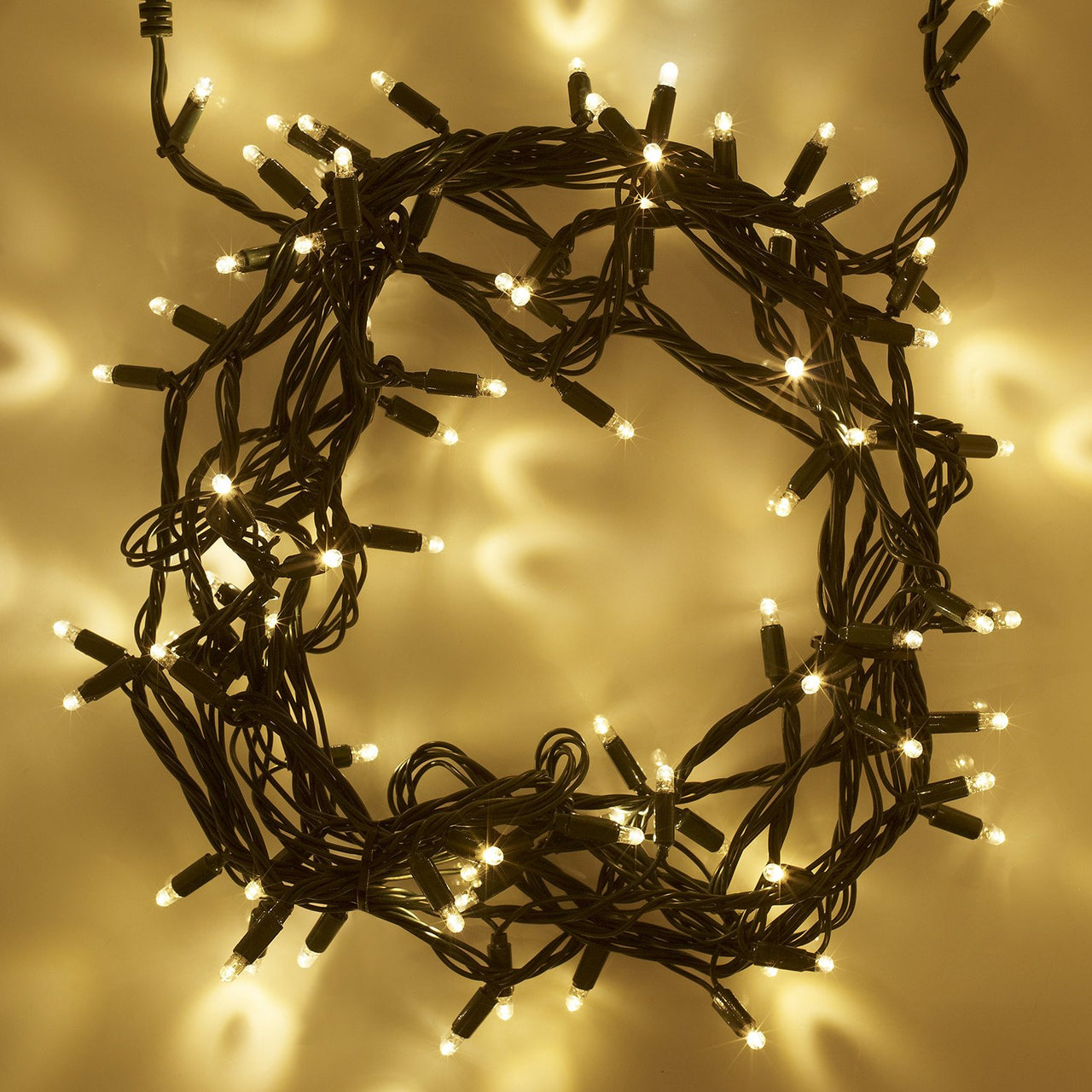 Guirlande Lumineuse 40m 400 LED Blanc Chaud Câble Vert Raccordable Série Cœur