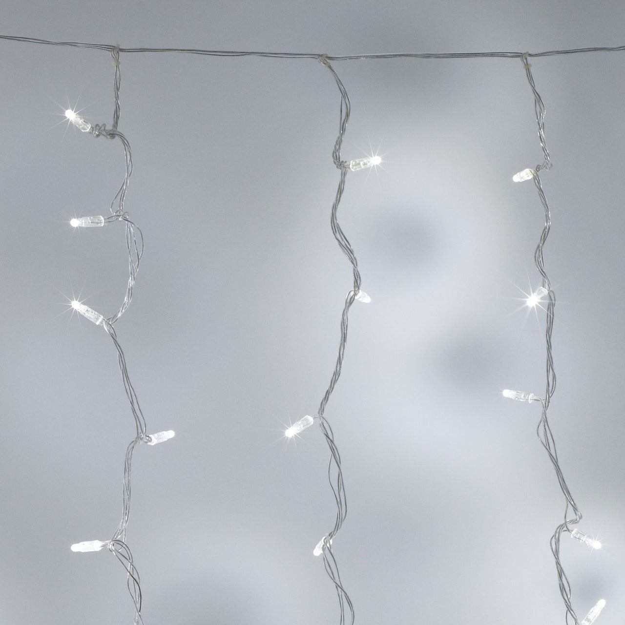 Rideau Lumineux 6m x 2m 576 LED Blanche Câble Transparent Raccordable Série Cœur