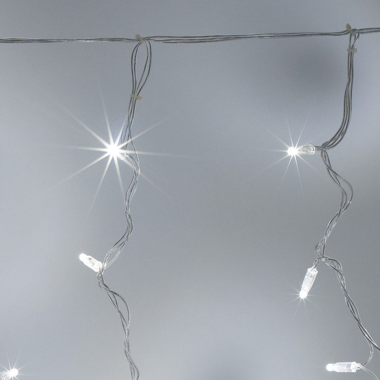 Rideau Lumineux 10m x 1m 480 LED Blanche Câble Transparent Raccordable Série Cœur