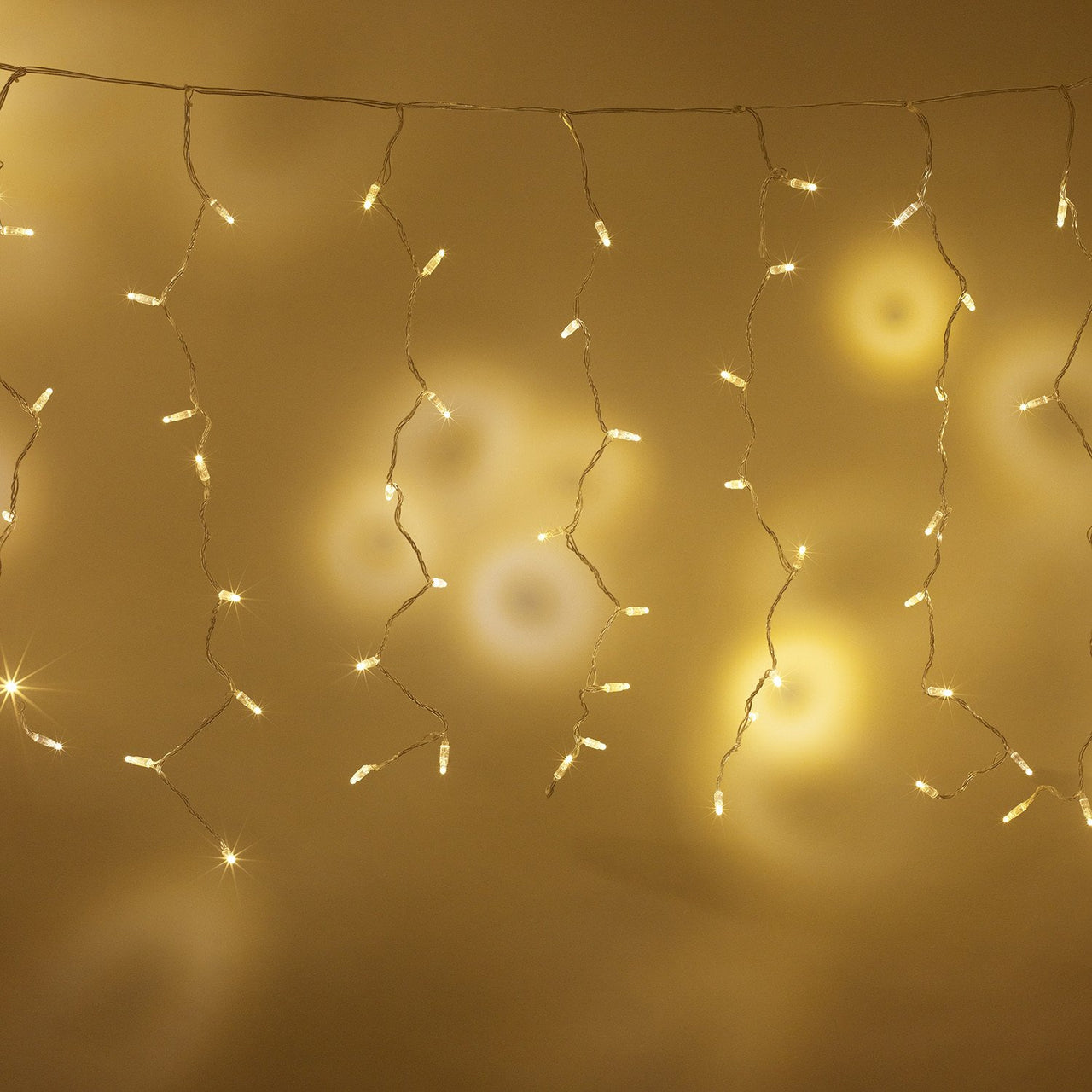 Rideau Lumineux 14m x 1m 672 LED Blanc Chaud Câble Transparent Raccordable Série Cœur