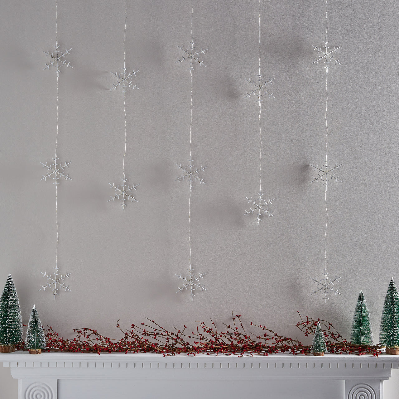 ELEUTH Rideau Lumineux Noël de Flocon de Neige,94LED Decoration