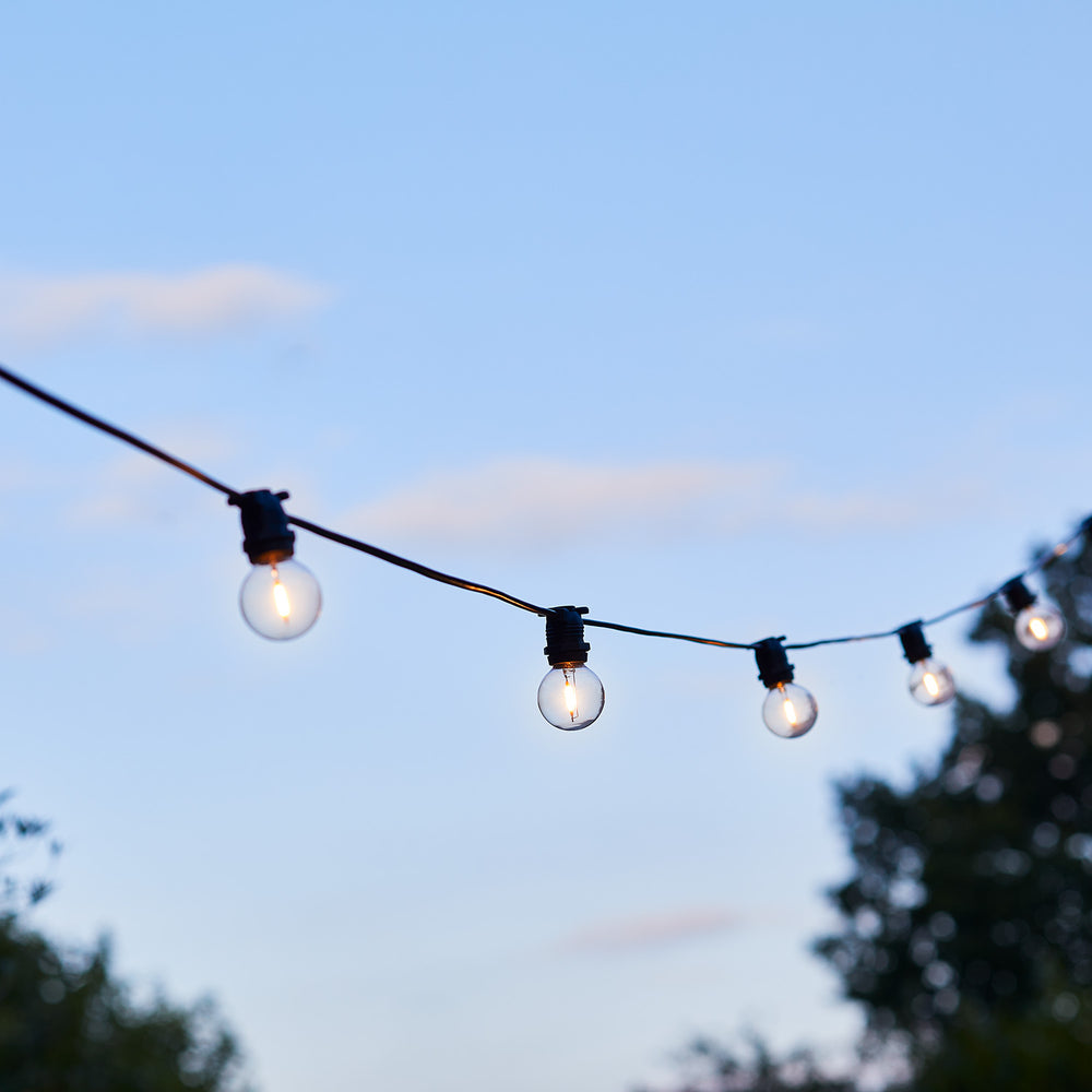 Guirlande Guinguette 20 Ampoules à LED Blanc Chaud