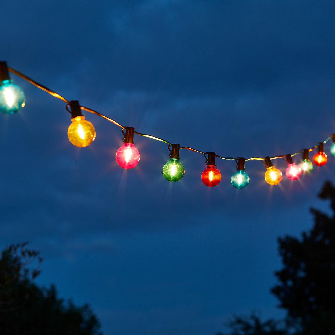 Guirlande Guinguette à 25 Ampoules Multicolores