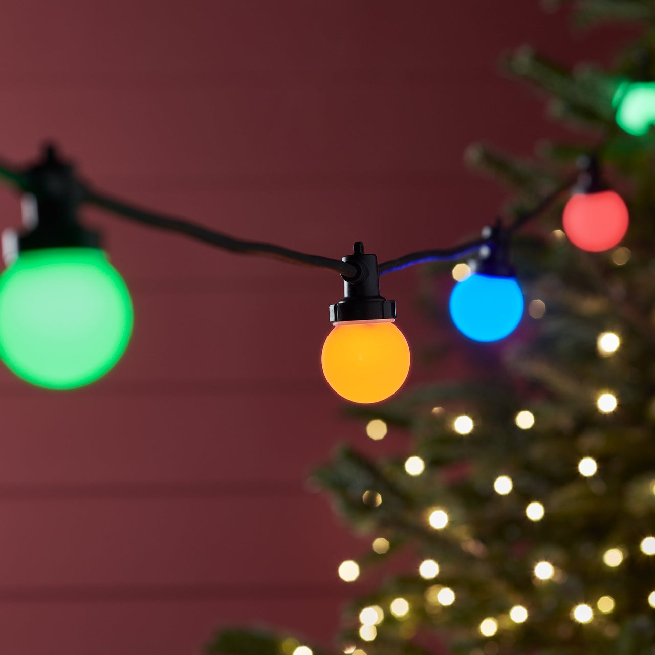 Guirlande Guinguette Pro Connect 80m 160 LED Multicolores Câble Noir Raccordable