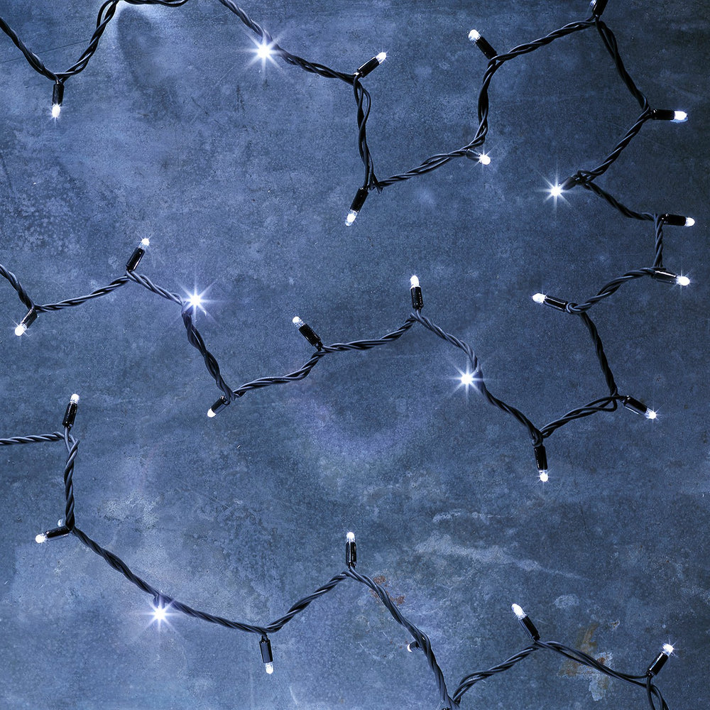 Guirlande Lumineuse 30m 300 LED Blanche Câble Noir Raccordable Série Pro