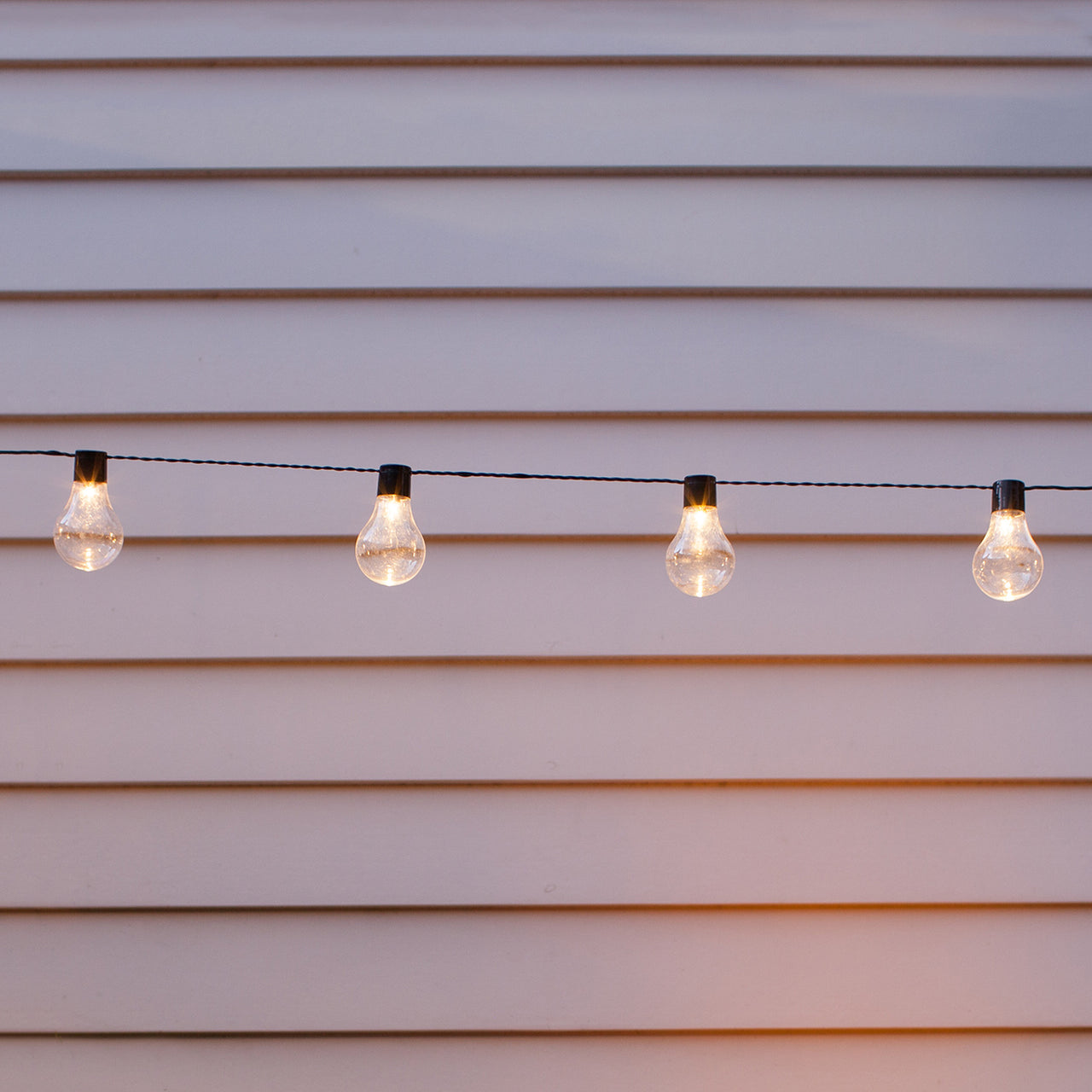 Guirlande Guinguette Solaire Carnaval 10 Ampoules LED Blanc Chaud
