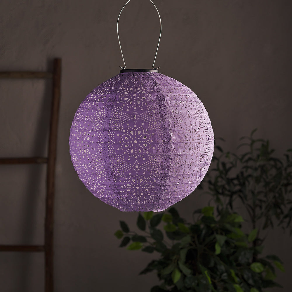 Lampion Solaire Tyvek Violet