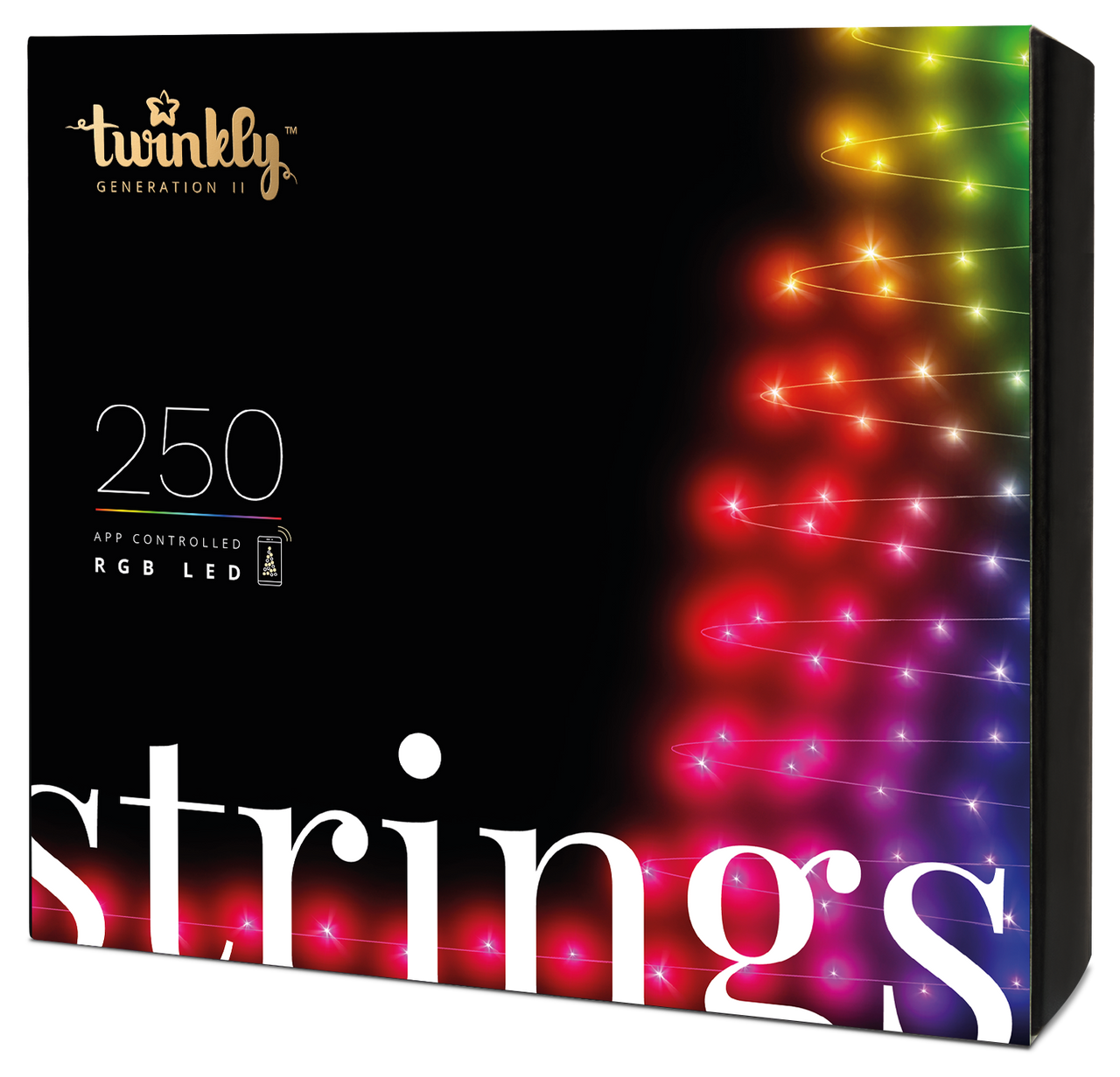 Guirlande Lumineuse Connectée Twinkly de 20m avec 250 LED Multicolores