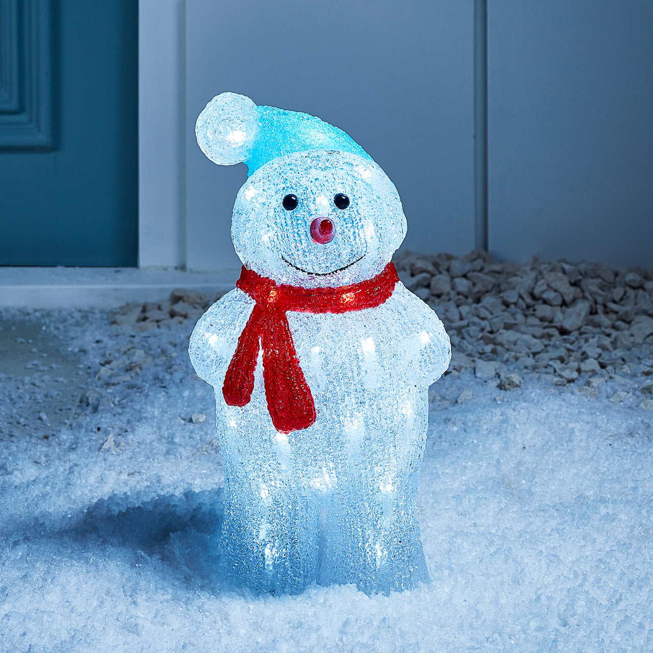 Bonhomme de Neige Lumineux de Noël en Acrylique