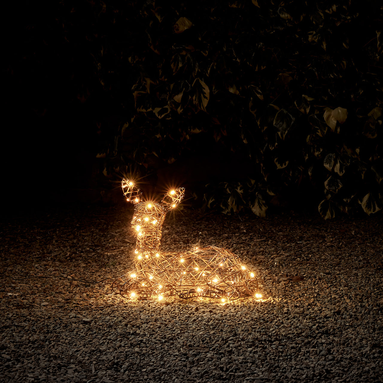 Renne Lumineux Studley - Faon de Noël Couché en Rotin 24v